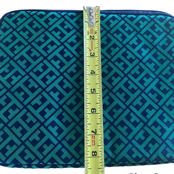 Tommy Hilfiger computer case in green & blue, good condition - Picture 4 of 5